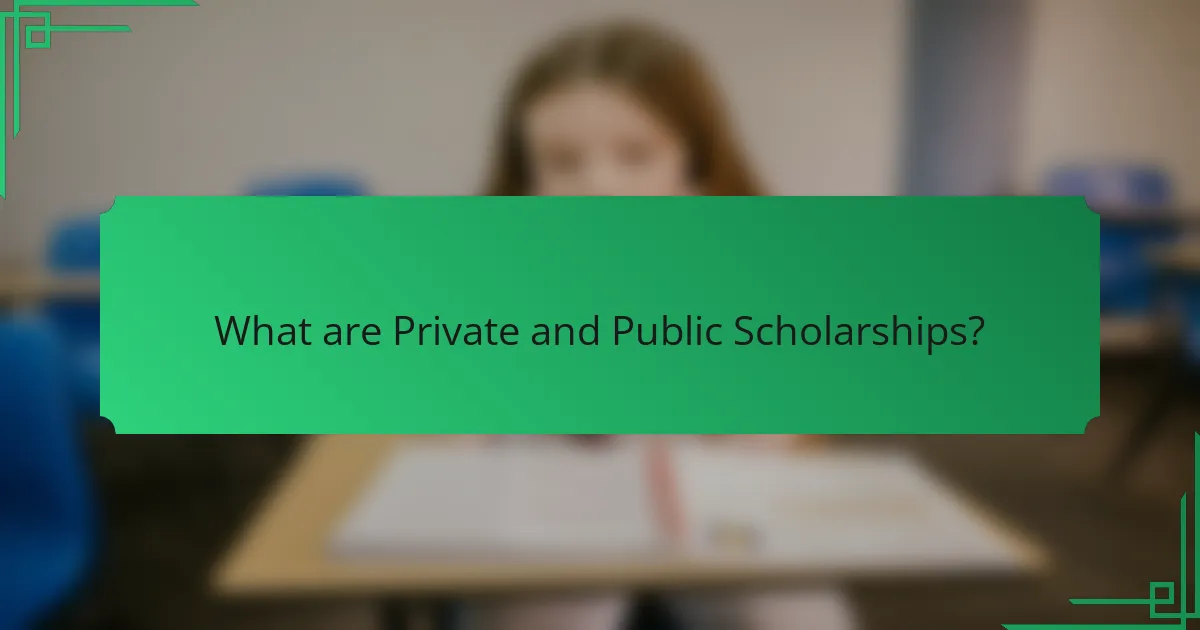 What are Private and Public Scholarships?