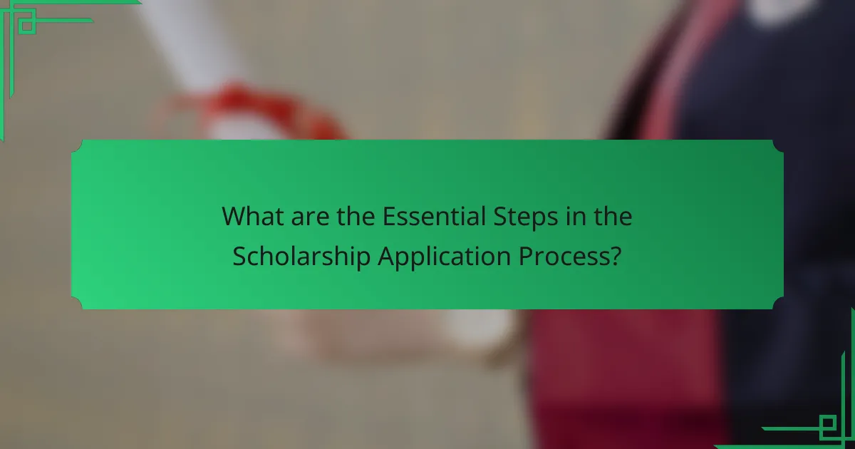 What are the Essential Steps in the Scholarship Application Process?